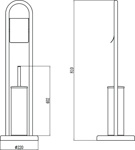 Стойка для туалета напольная бронза SAVOL S-C0Y708 (2 в 1)- фото2
