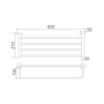 Полка откидная с крючками ГРАФИТ Ledeme L71724U - фото2