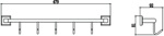 Savol Планка с 5 крючками S-009575 хром- фото2