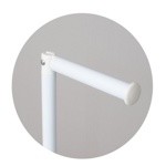 Стойка для туалетной бумаги напольная с крючком белая SP-5 White- фото3