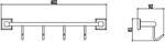 Savol Планка с 4 крючками S-009574 хром- фото2