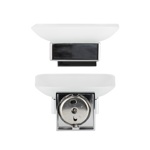 Мыльница стеклянная с креплением к стене на квадратном основании, цвет ХРОМ 84004								- фото5