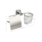 Держатель освежителя воздуха и туалетной бумаги с экраном из нержавещей стали GFmark 87244- фото2