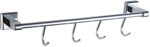 Savol Планка с 4 крючками S-009574 хром- фото
