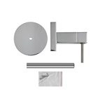 Держатель туалетной бумаги вертикальный на квадратном основании хром GFmark, 84008									- фото3