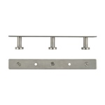 Крючок на планке 3 шт - столбики, нержавеющая сталь, цвет САТИН BRIMIX (5323)																																			- фото4