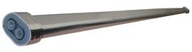 Карниз с овальным профилем 110-200 см нержавеющая сталь хром - фото