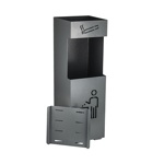 Урна с пепельницей 24 литра, металлическая, цвет СЕРЫЙ САНАКС, 2026																						- фото5