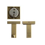 Крючок одинарный GFmark с квадратным основанием, матовое золото 93114- фото4