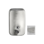 Дозатор для жидкого мыла 1000 мл из нержавеющей стали сатин BRIMIX 616- фото3