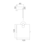 Держатель туалетной бумаги с крышкой графит Ledeme L71703U - фото2