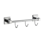 Вешалка с тремя крючками GFmark на квадратном основании, цвет ХРОМ 84204 - фото