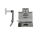 Держатель туалетной бумаги с экраном на квадратном основании хром GFmark, 84003								- фото4