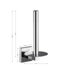 Держатель туалетной бумаги вертикальный на квадратном основании хром GFmark, 84008									- фото2