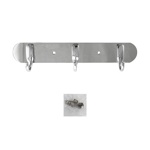 Крючок для полотенца на планке 3-й нержавейка хром BRIMIX (573)																																			- фото4