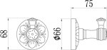 Крючок одинарный Savol S-005853C бронза- фото2