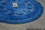 Коврик круг d 70 cм голубой- фото
