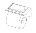 Держатель для туалетной бумаги с полочкой Deante Mokko Nero ADM N221 (черный)- фото4