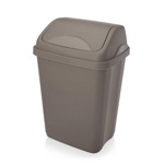 Контейнер для мусора с перекидным верхом Ultra 16 л РФ серо-коричневый- фото
