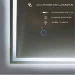 Зеркало с фоново-фронтальной подсветкой, c сенсорной кнопкой Darwin 12080s-6 (120x80 см) - холодный свет- фото4