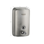 Дозатор для жидкого мыла из нержавеющей стали 800 мл сатин BRIMIX 61408 - фото2