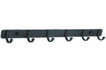Планка шесть крючков черная для ванны Ledeme L5516-6- фото