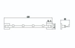 Savol Планка с 4 крючками S-06574A хром- фото2