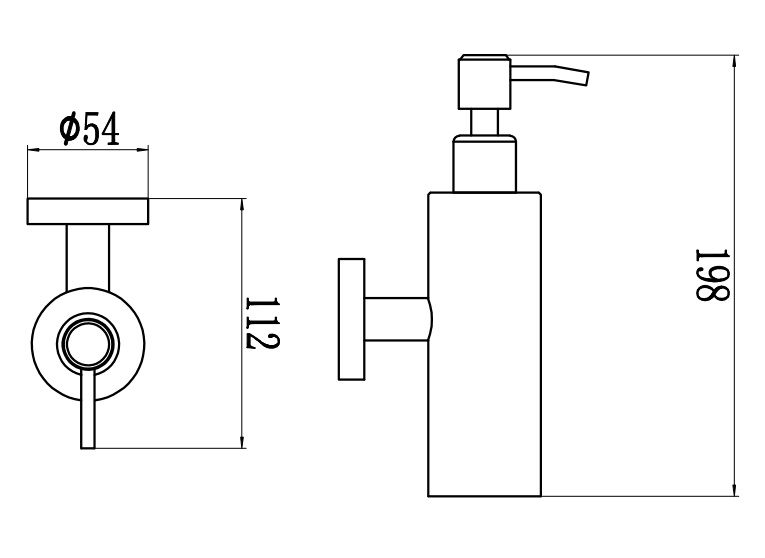 Savol Дозатор к стене метал Savol S-005631-1 - фото2