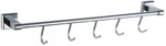 Savol Планка с 5 крючками S-009575 хром- фото