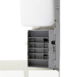 Дозатор сенсорный к стене для жидкого мыла  пластик белый окошко капля 1000 мл, Gfmark  683- фото4