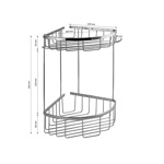 Полочка угловая двойная овальная 22 см САНАКС (75251)- фото2