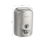 Дозатор для жидкого мыла и антисептиков матовый BRIMIX 614  из нержавеющей стали 500 мл - фото6