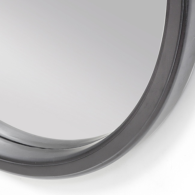 Зеркало круглое в деревянной раме графитной М-320 (D64,4 см) - фото2