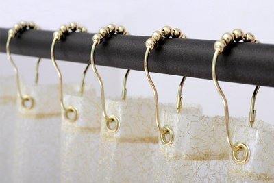 Кольца для шторы в ванную Piercing золото Акция - фото