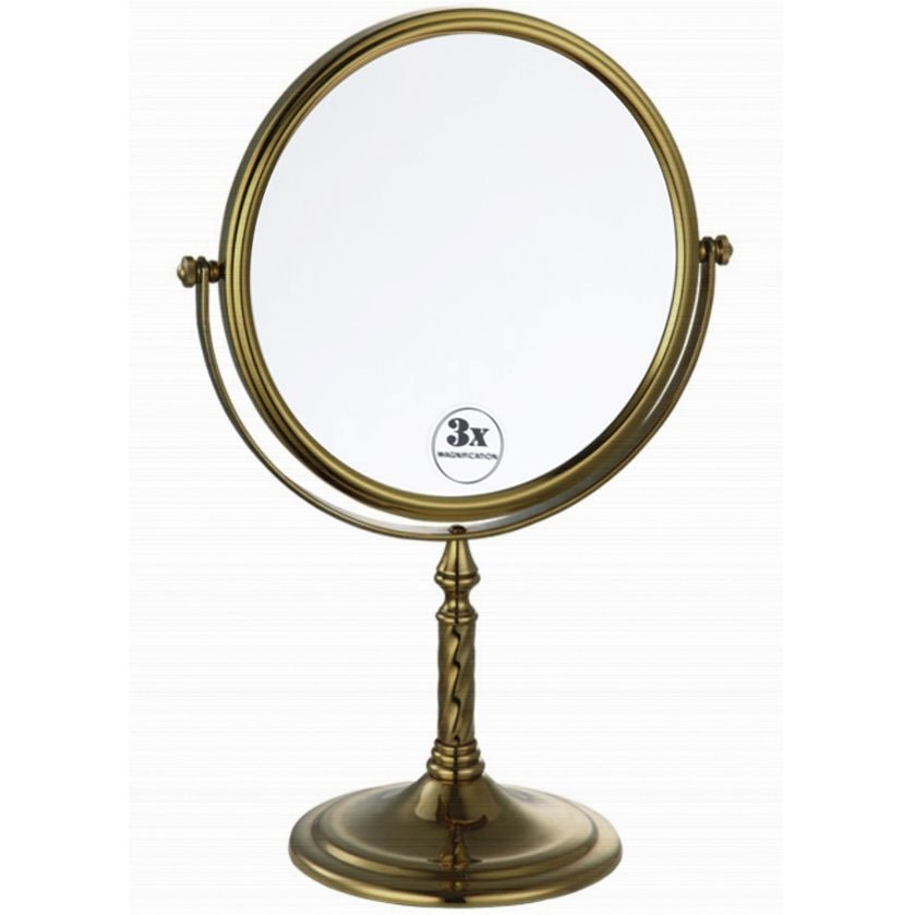 BOHEME Зеркало настольное двухстороннее бронза Medici - фото