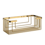 Полка Wasserkraft K-711 POLISHED GOLD металлическая прямая 27,5 см - фото