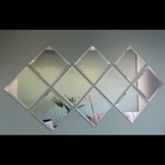 Зеркало 250*250 мм с фацетом прямоугольник Алмаз-Люкс ДЗ-05 4шт	- фото3