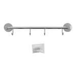 Вешалка с четырьмя крючками GFmark на круглом основании, цвет ХРОМ 79205- фото3