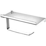 Держатель туалетной бумаги с полочкой нержавеющая сталь L506A Ledeme- фото