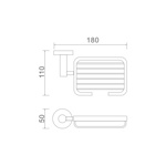 Мыльница настенная решетка ГРАФИТ Ledeme L71702U-1- фото2