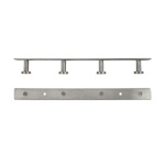 Крючок для полотенца на планке 4-й нержавейка цвет сатин BRIMIX (5324)																																			- фото4