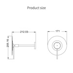 Зеркало косметическое настеннное круглое JAVA S-M112W белое- фото2