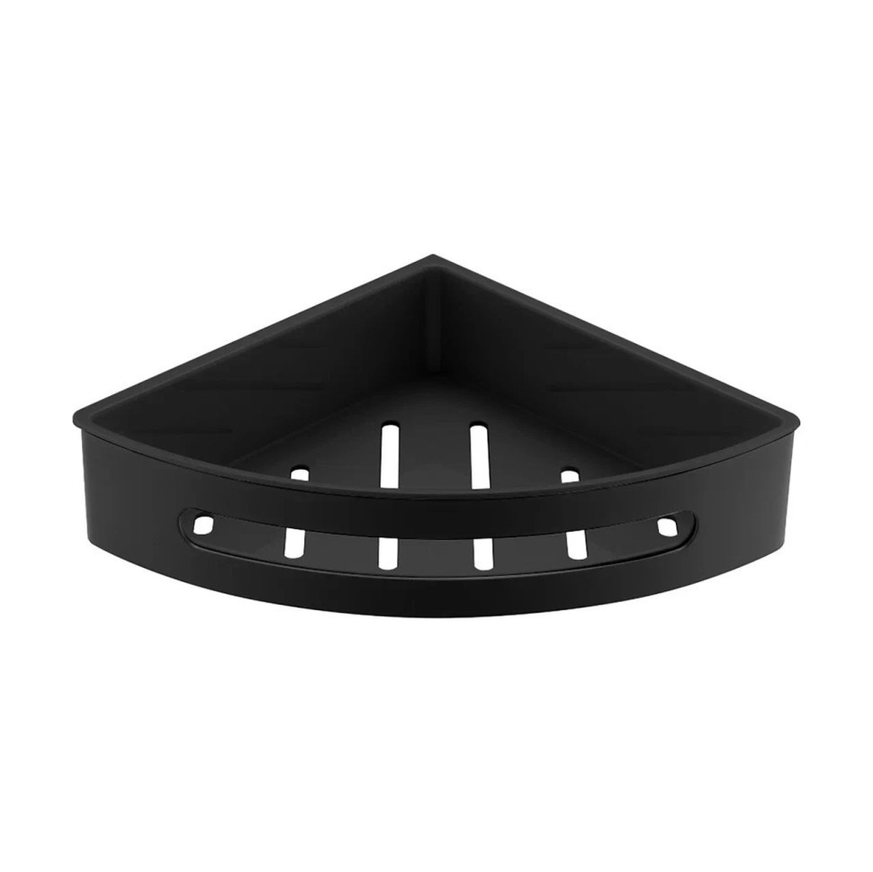 Полка для душевой кабины угловая 1-этажная черная 9326MB- фото3