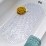 Коврик резиновый в ванну ZALEL без рисунка BR-8838 прозрачный- фото
