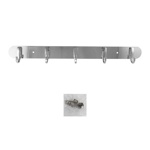 Крючок для полотенца на планке 5-й нержавейка хром BRIMIX (575)																																			- фото5