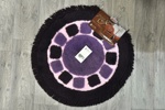 Коврик круг d 90 см фиолетовый комби темный- фото