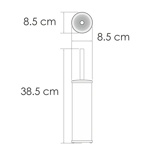 Ершик для унитаза напольный Wasserkraft K-1027GUN METAL 