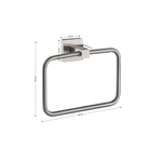 Держатель полотенец кольцо квадрат нержавейка GFmark 87147- фото3