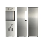 Урна с пепельницей 24 литра из нержавещей стали, цвет САТИН САНАКС, 2025																		- фото3