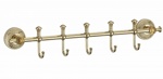 Планка с крючками (5 крючков) золото Savol S-005875B- фото